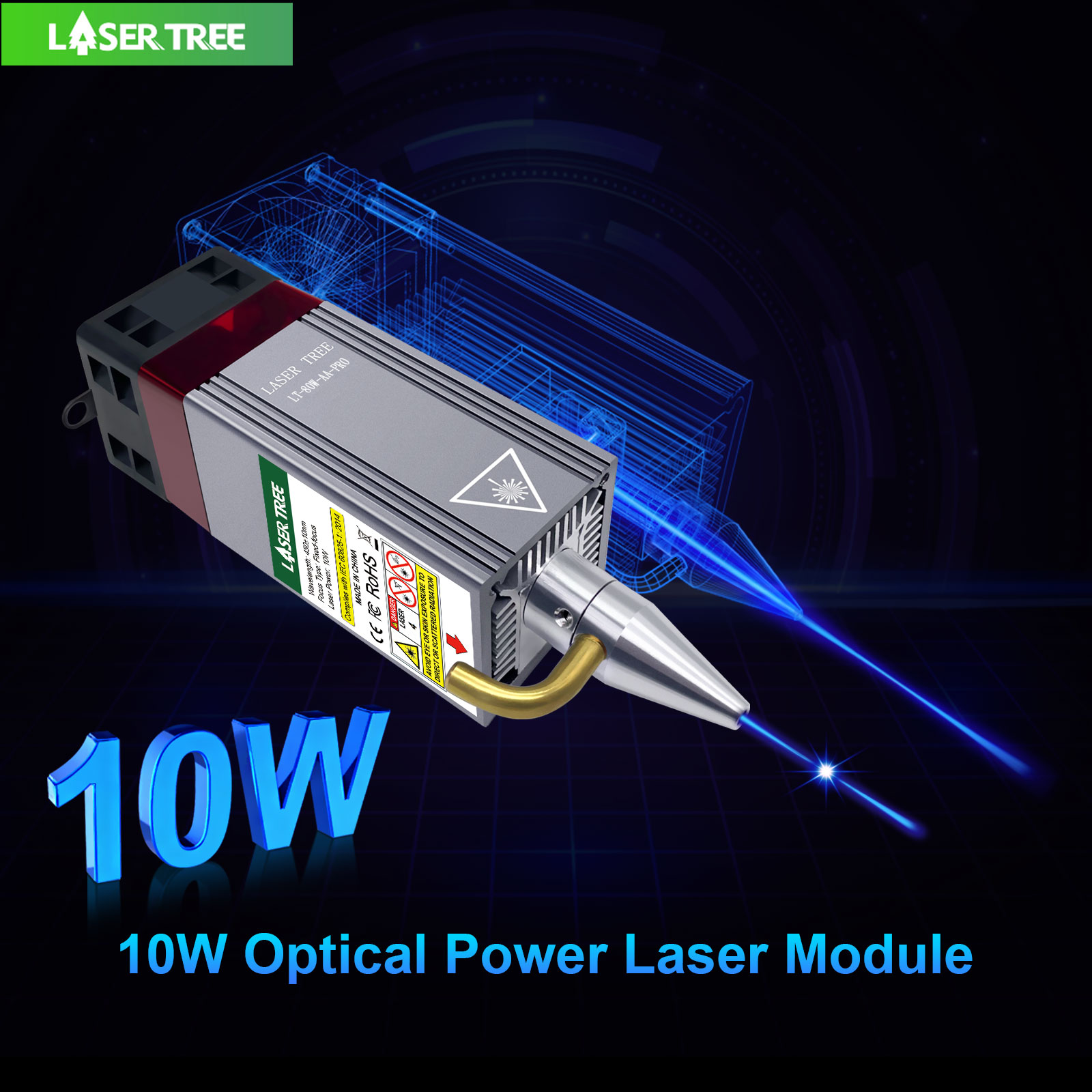 LASER TREE 5 Вт 10 Вт оптическ – обзор и цена Metal Laser Cutter Head