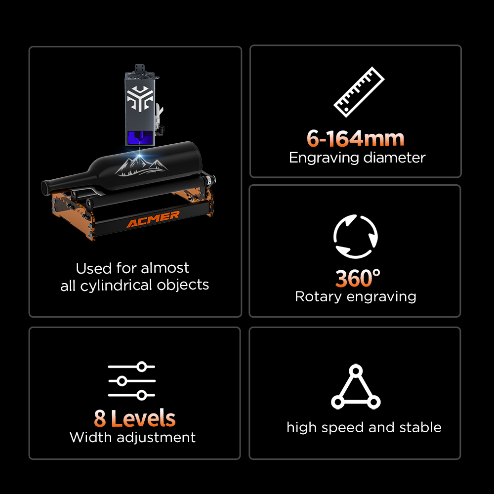 Лазерный ролик ACMER M3 на 360 – обзор и цена Laser Engraving Software