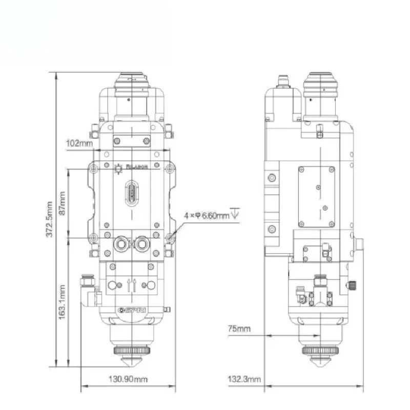 Горячая 8 кВт 8000 Вт LCM08B и – обзор и цена Metal Laser Cutter Head